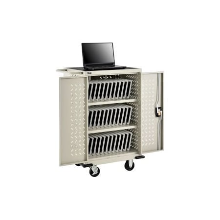 GLOBAL EQUIPMENT Mobile Storage   Charging Cart for 36 iPads   Tablets, Putty, Assembled 987877PYA